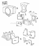 BlowerhsgMufflersShielding Diagram and Parts List for 404437-0102-01  Briggs and Stratton Engine